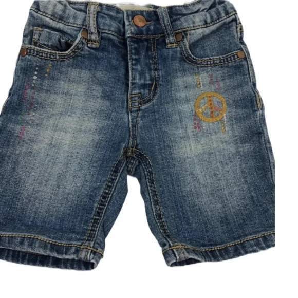 FREE STYLE EUC GIRLS JEAN SHORTS BOTTOMS DENIM SUMMER CASUAL BEACH POOL SIZE 4T - Picture 3 of 9